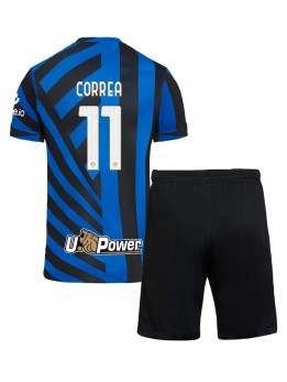 Inter Milan Joaquin Correa #11 Heimtrikotsatz für Kinder 2024-25 Kurzarm (+ Kurze Hosen)